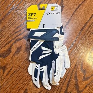 Easton womens ZF7 VRS Hyperskin softball batting Gloves in Navy and White - NEW